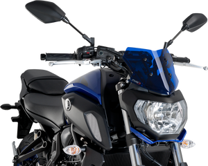 Naked Sport Windscreen - 9" - Blue - Yamaha - Lutzka's Garage