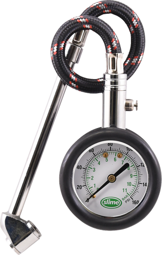 Tire Pressure Gauge - Dual Head/Dial - 10 psi -160 psi