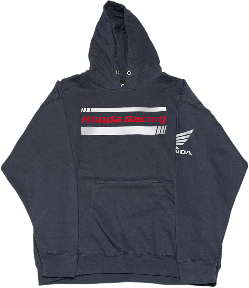 Youth Honda Racing Stripes Hoodie - Navy - Small - Lutzka's Garage