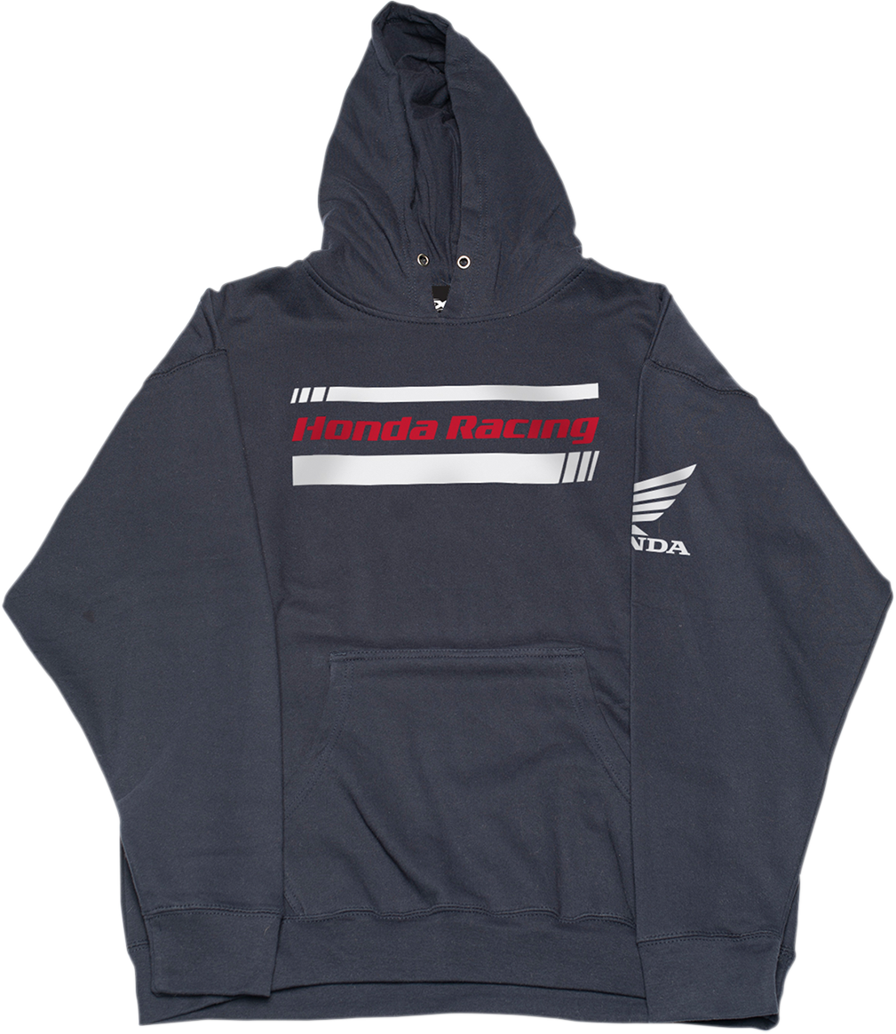 Youth Honda Racing Stripes Hoodie - Navy - Small - Lutzka's Garage