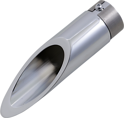 Family Jewel Exhaust Tip - Chrome - Xtreme Slash - Lutzka's Garage