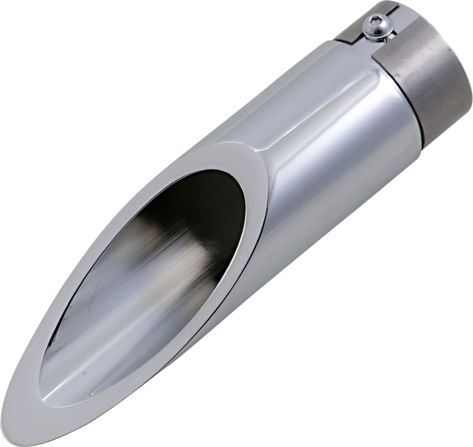 Family Jewel Exhaust Tip - Chrome - Xtreme Slash - Lutzka's Garage