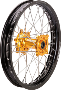 Wheel Assembly - SX-1 - Complete - Rear - Black Wheel/Gold Hub - 19x2.15 - Suzuki