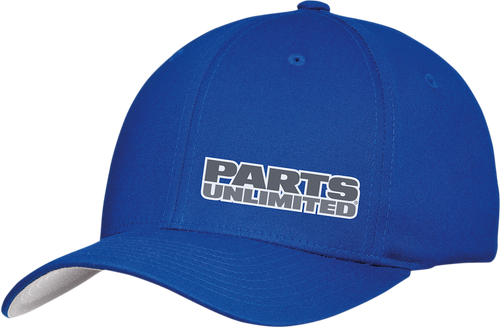 Parts Unlimited Curved Bill Hat - Blue - Small/Medium - Lutzka's Garage