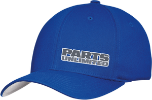 Parts Unlimited Curved Bill Hat - Blue - Small/Medium - Lutzka's Garage