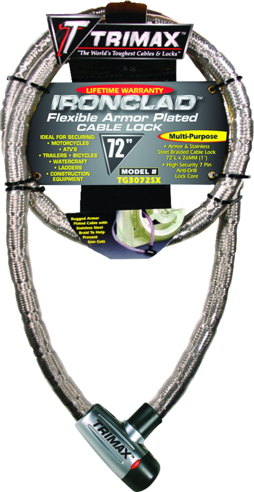 Braided Cable Lock - 72"