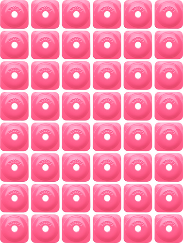 Support Plates - Pink - Square - 48 Pack - Lutzka's Garage