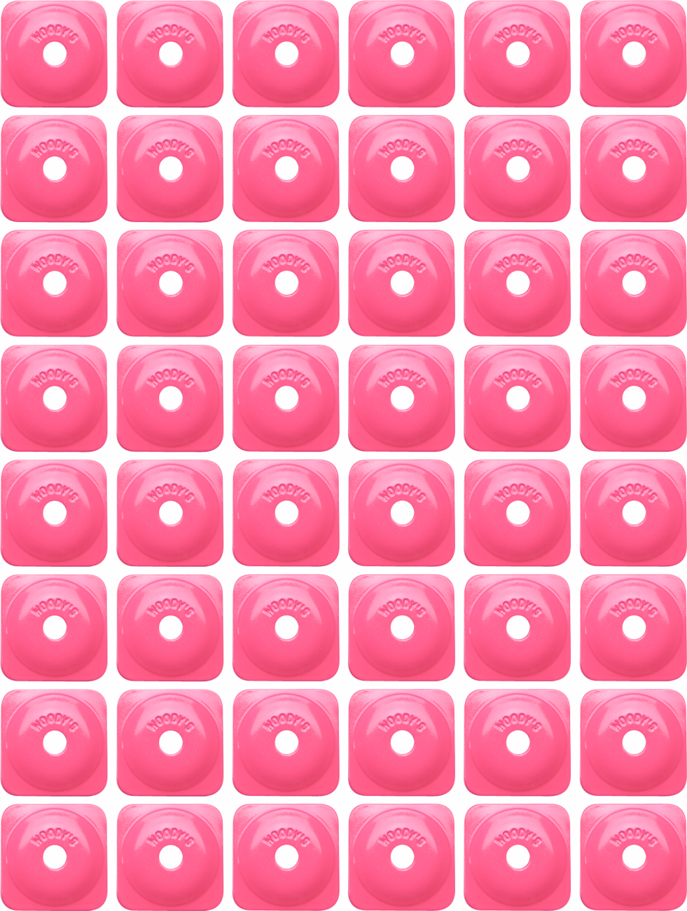 Support Plates - Pink - Square - 48 Pack - Lutzka's Garage