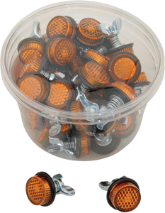 License Plate Reflectors - 40ct Tub - Amber - Lutzka's Garage