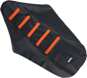 Ribbed Seat Cover - Black Cover/Orange Ribs - KTM