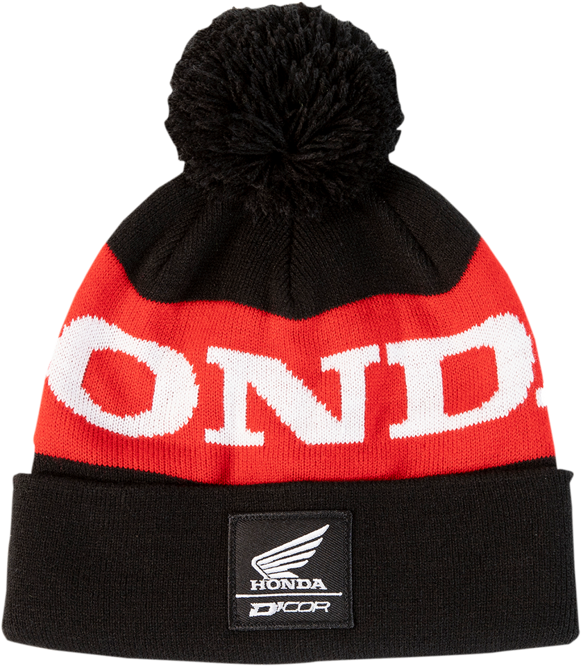 Honda Stripe Beanie - Black/Red - Lutzka's Garage