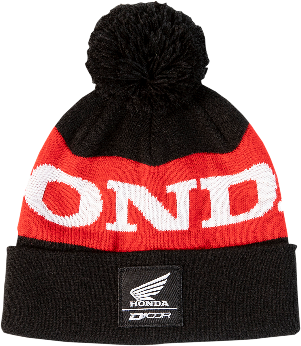 Honda Stripe Beanie - Black/Red - Lutzka's Garage