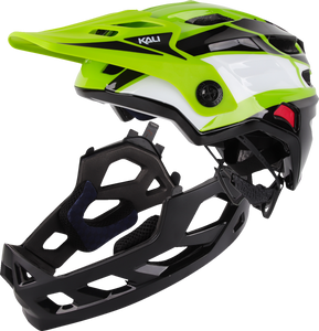 Child Maya Full Face Helmet - Race - Gloss Lime/White/Black - OS