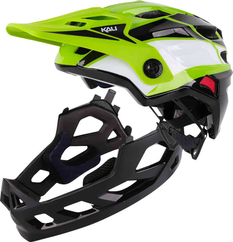 Child Maya Full Face Helmet - Race - Gloss Lime/White/Black - OS