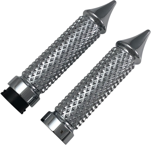 Grips - Cross Cut - Chrome - Lutzka's Garage