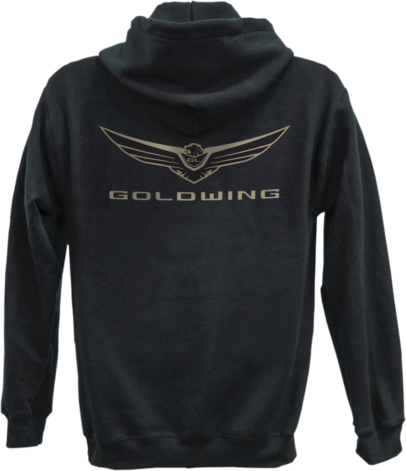 Goldwing Icon Zip-Up Hoodie - Black - Medium - Lutzka's Garage