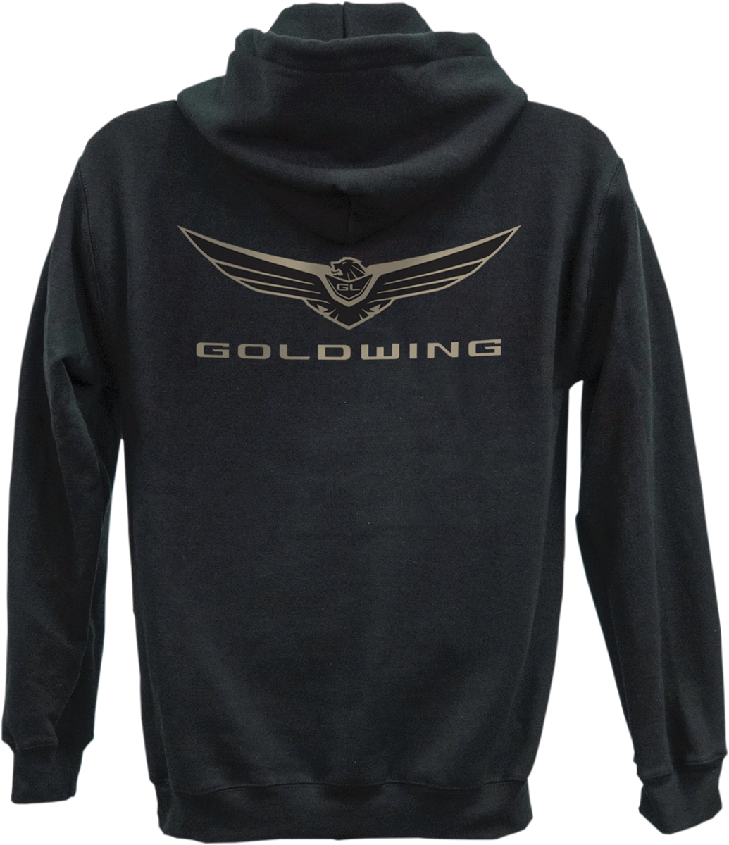 Goldwing Icon Zip-Up Hoodie - Black - Medium - Lutzka's Garage