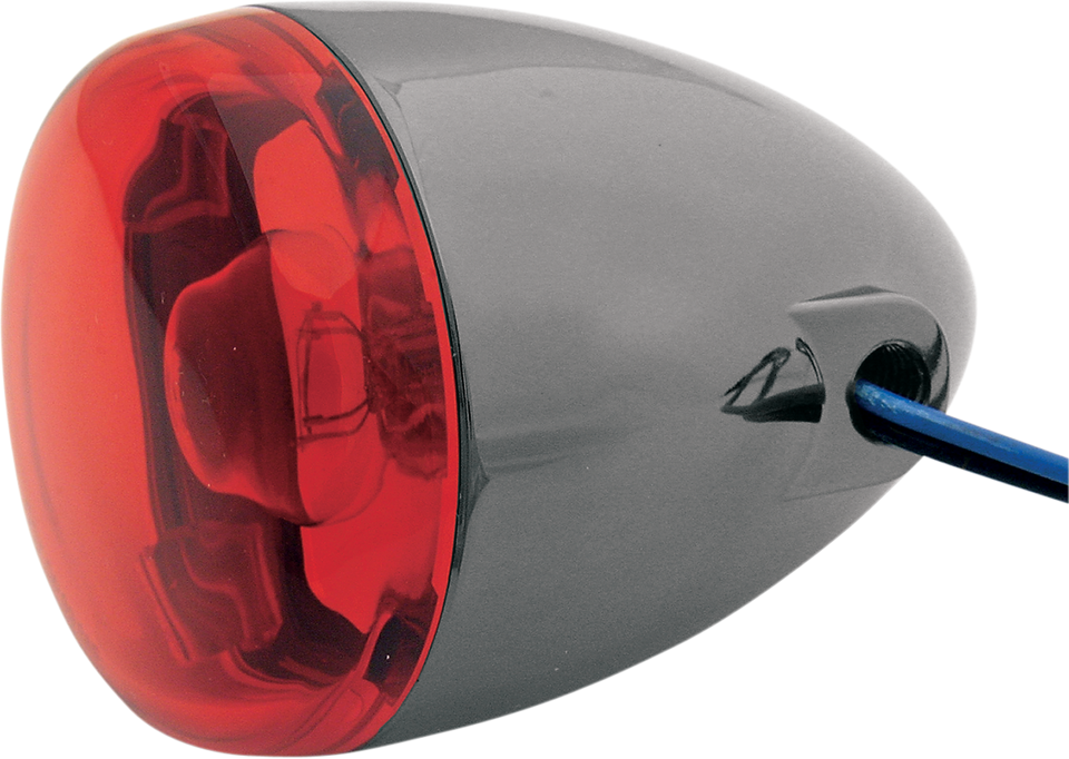 LED Turn Signal - Black Nickel/Red