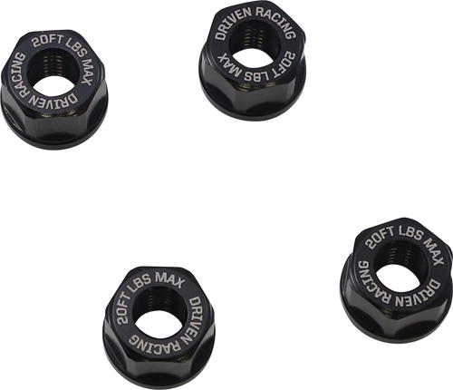 Aluminum Sprocket Nuts - Black - M8 x 1.25 - Lutzka's Garage