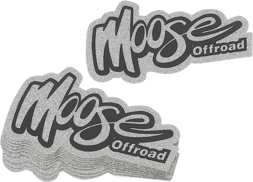 Decal - Retro Moose - Silver - 10 Pack - Lutzka's Garage