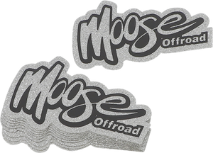 Decal - Retro Moose - Silver - 10 Pack - Lutzka's Garage