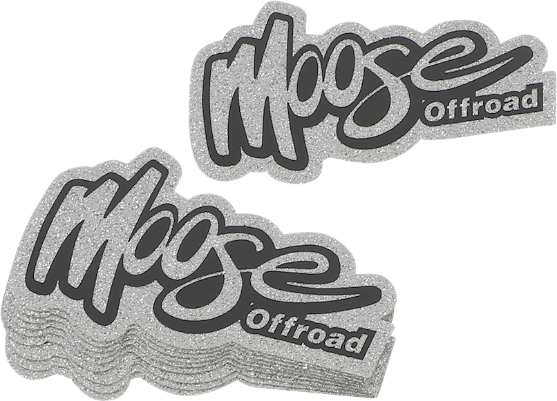 Decal - Retro Moose - Silver - 10 Pack - Lutzka's Garage