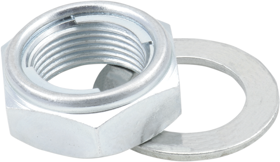 Locknut w/Washer - Axle - 18 mm