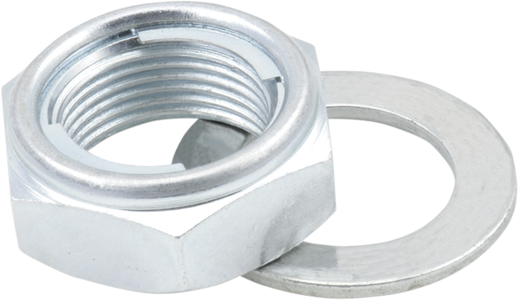 Locknut w/Washer - Axle - 18 mm