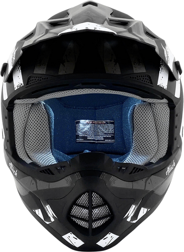 FX-17Y Helmet - Attack - Matte Black/Silver - Small - Lutzka's Garage