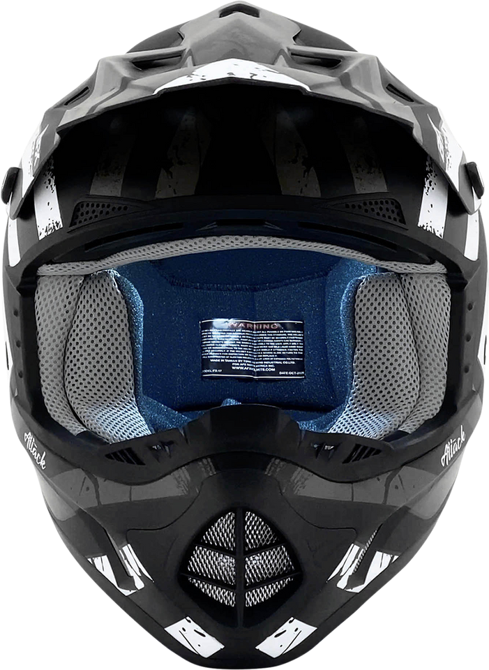 FX-17Y Helmet - Attack - Matte Black/Silver - Small - Lutzka's Garage