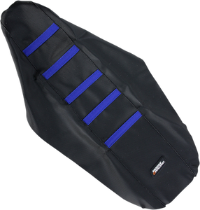 Ribbed Seat Cover - Black Cover/Blue Ribs - Yamaha