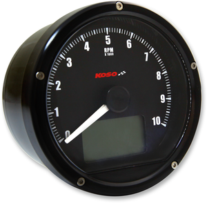 TNT-01R Universal Electronic Speedometer/Tachometer - Black Face/Casing