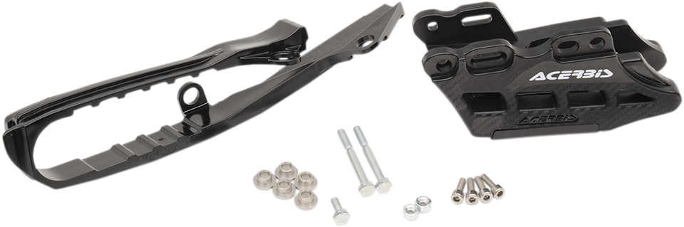 Chain Guide and Slider Kit - Suzuki RMZ250/450 - Black - Lutzka's Garage