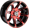 Wheel - 387X - Rear - Anodized Red/Black - 12x8 - 4/110 - 4+4