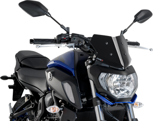 Naked Sport Windscreen - 9" - Black - Yamaha - Lutzka's Garage