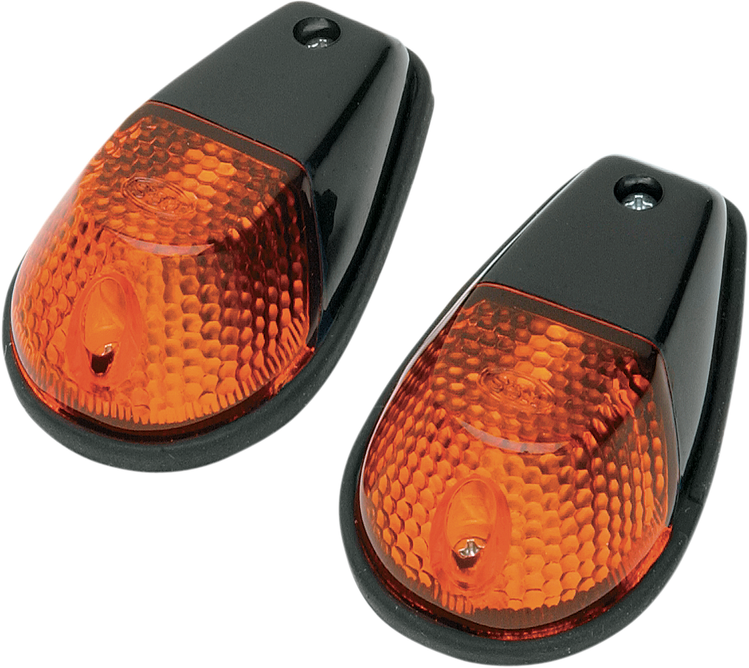 Flush Mount Marker Lights - Black/Amber - Lutzka's Garage