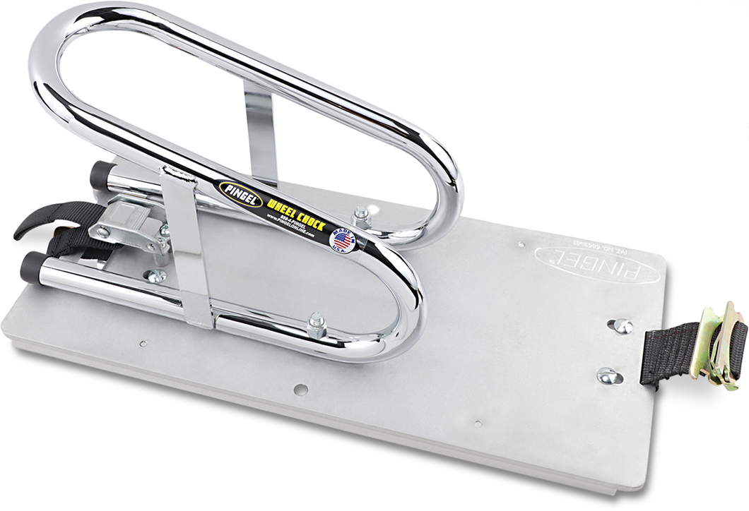 Wheel Chock - Series E-Track - Floor Mount - Removable - Chrome - 3-1/2