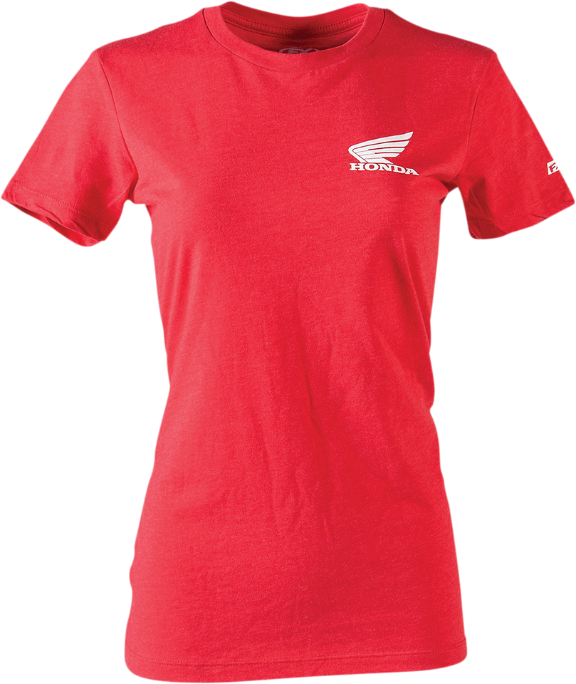 Womens Honda Icon T-Shirt - Heather Red - Small - Lutzka's Garage