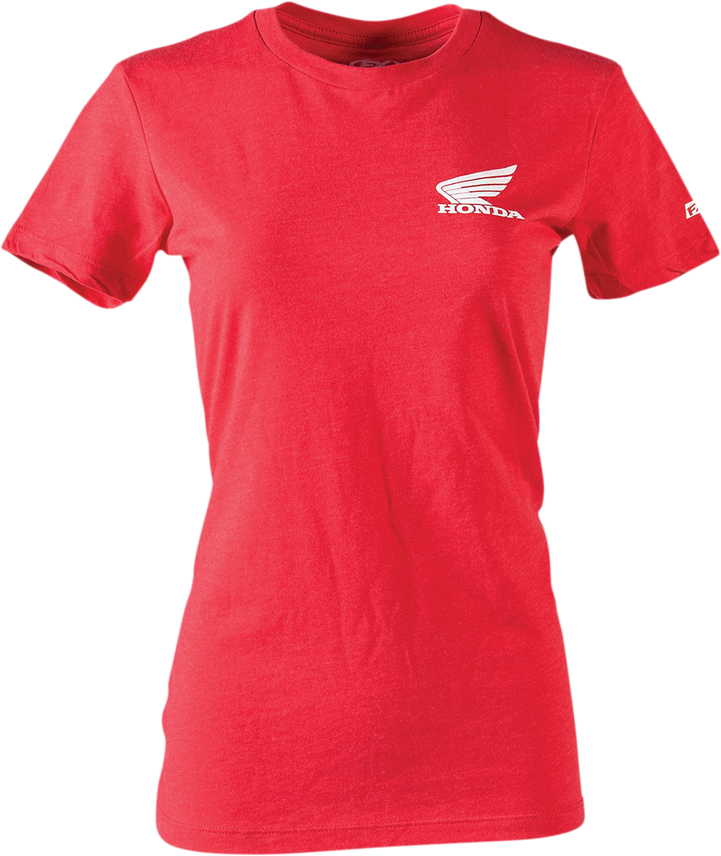 Womens Honda Icon T-Shirt - Heather Red - Small - Lutzka's Garage