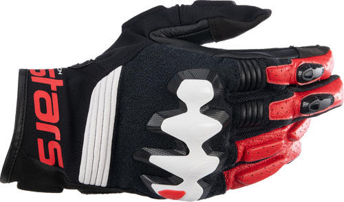 Halo Gloves - Black/White/Bright Red - Small - Lutzka's Garage