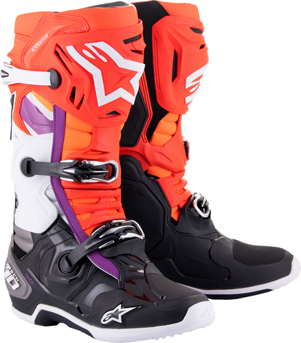 Tech 10 Boots - Black/Red/Orange/White - US 7 - Lutzka's Garage