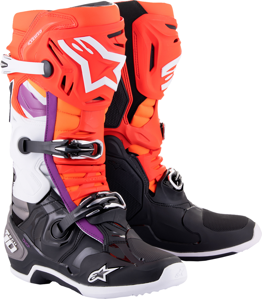 Tech 10 Boots - Black/Red/Orange/White - US 7 - Lutzka's Garage