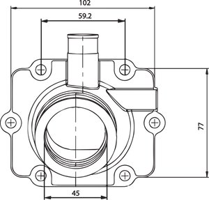 Carburetor Mounting Flange - Polaris