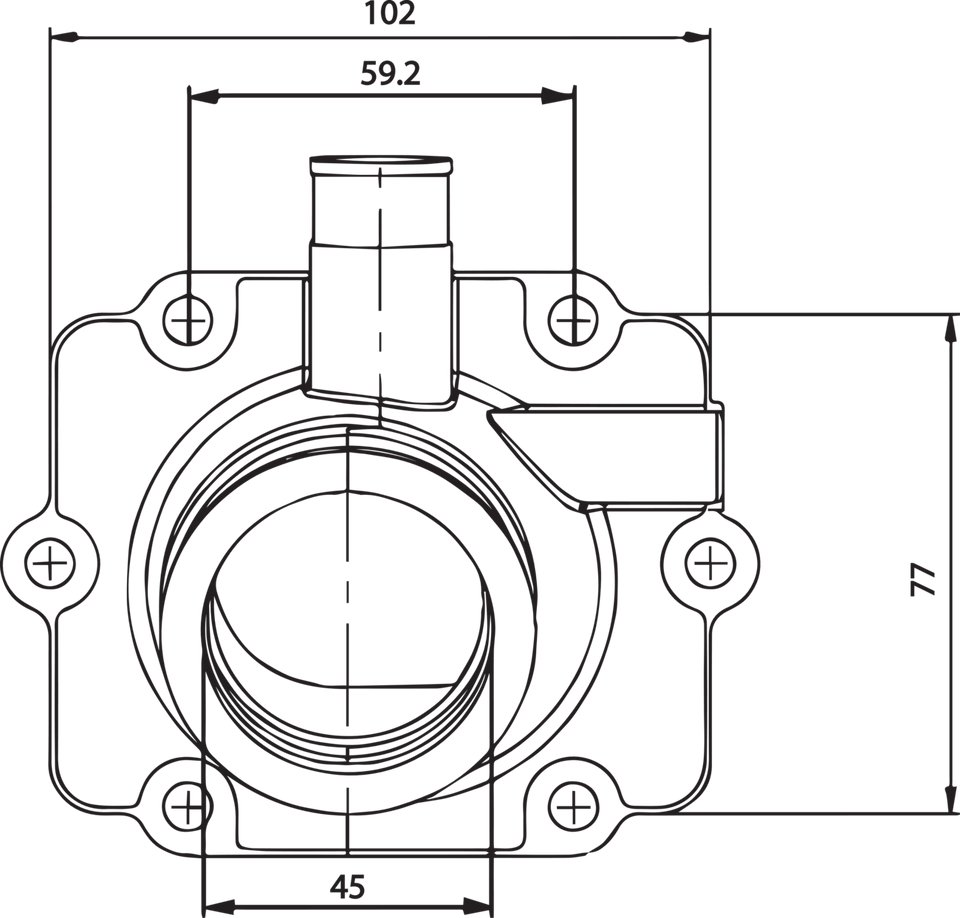 Carburetor Mounting Flange - Polaris