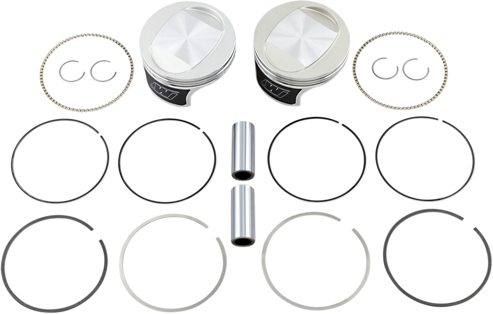 Tracker™ Series Piston Kit - 3.895" - 88 Cubic Inch Bored to 95 Cubic Inch - +0.020" - Twin Cam