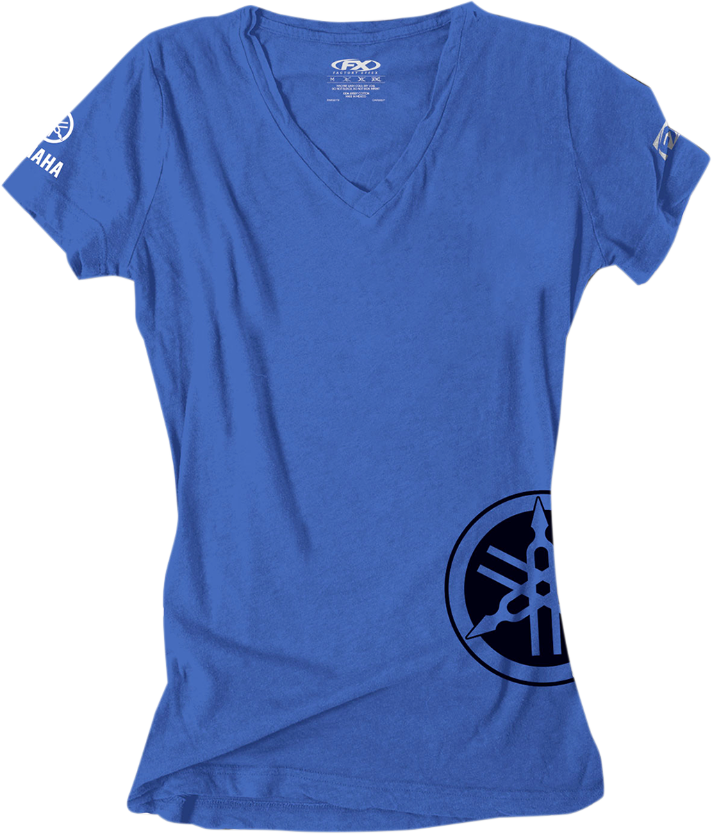 Womens Yamaha T-Shirt - Royal Blue - Small - Lutzka's Garage