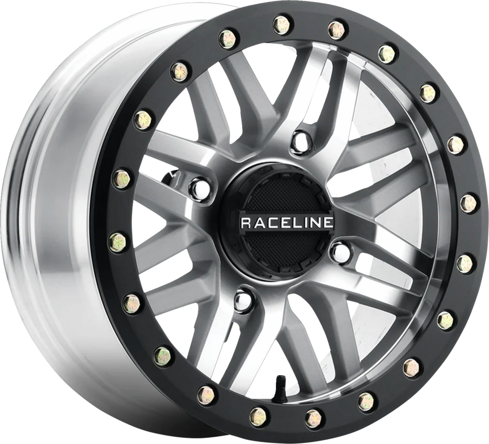 Wheel - Ryno - Beadlock - Front/Rear - Machined/with Black Ring - 14x7 - 4/156 - 5+2 (+10 mm)