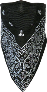 Facefit Facemask - Black Paisley - Lutzka's Garage