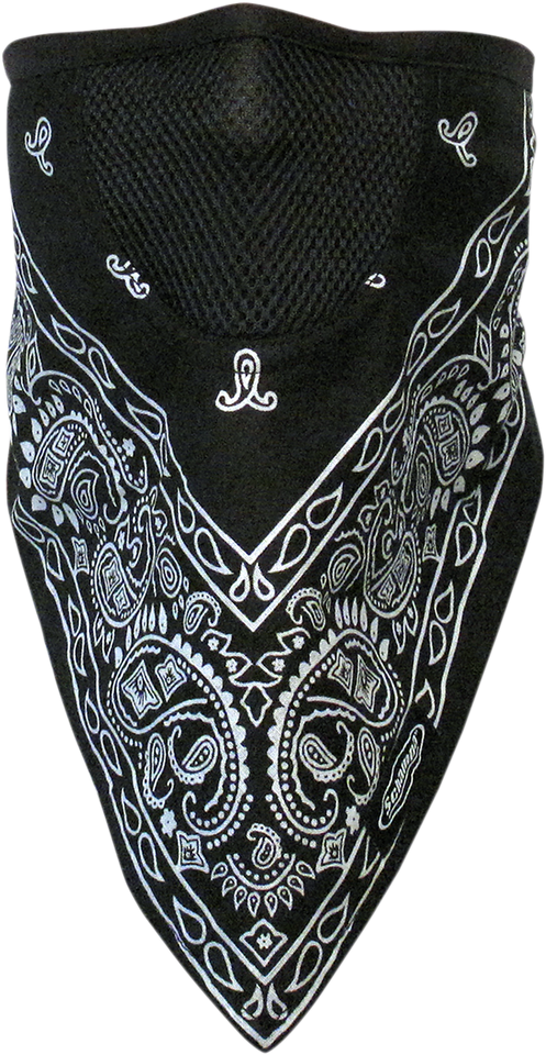 Facefit Facemask - Black Paisley - Lutzka's Garage