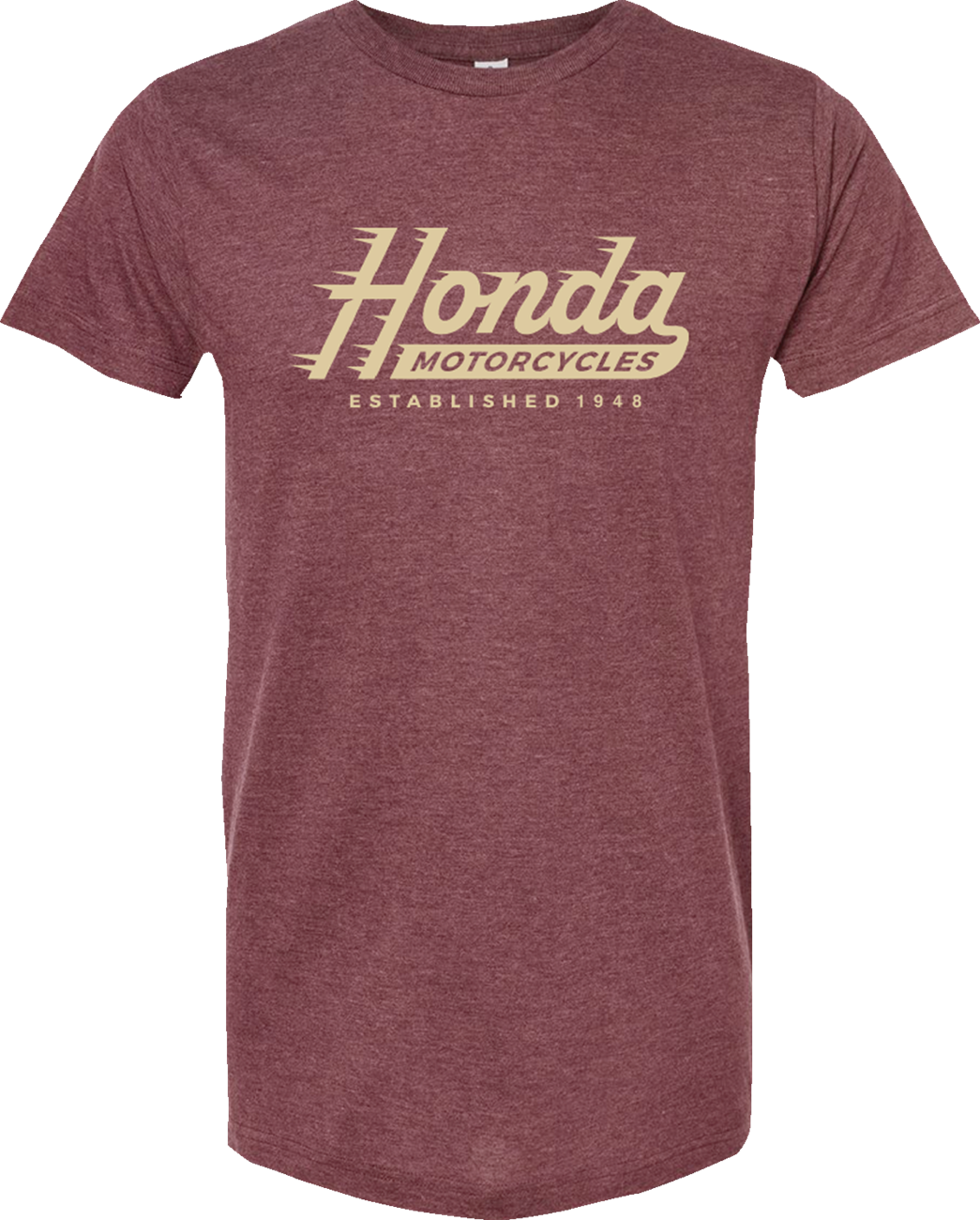 Honda Established T-Shirt - Heather Burgundy - Small - Lutzka's Garage